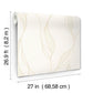Society Hill White Abstract Leaf Wallpaper