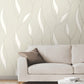 Society Hill Dove Abstract Leaf Wallpaper