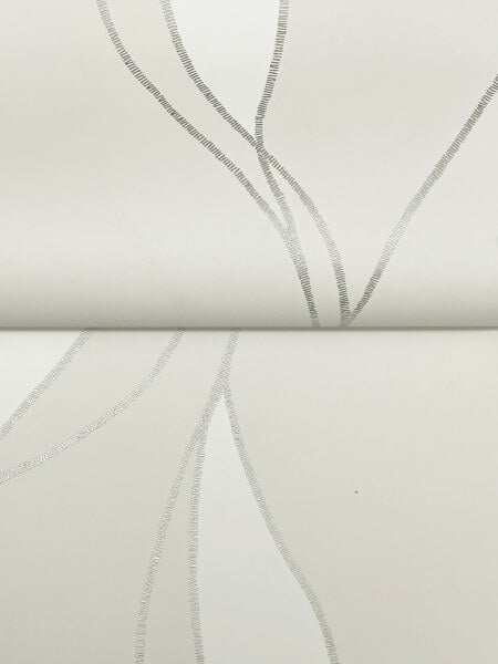 Society Hill Dove Abstract Leaf Wallpaper