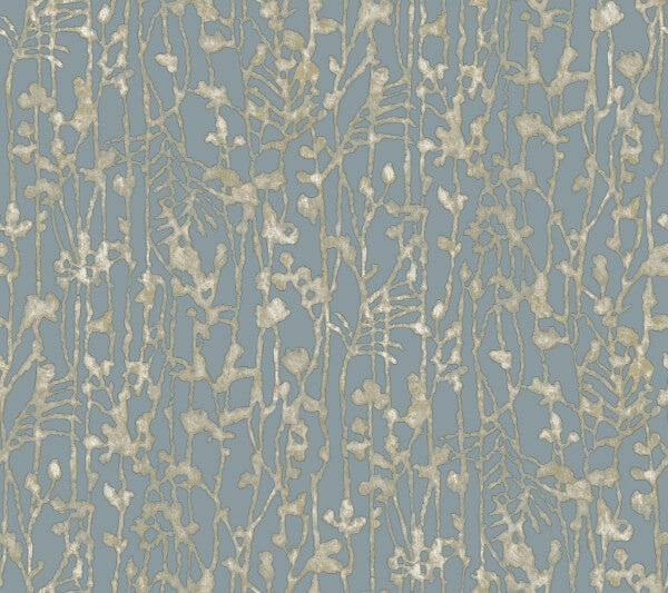 Filigree Light Blue Abstract Wallpaper