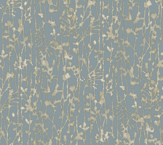 Filigree Light Blue Abstract Wallpaper