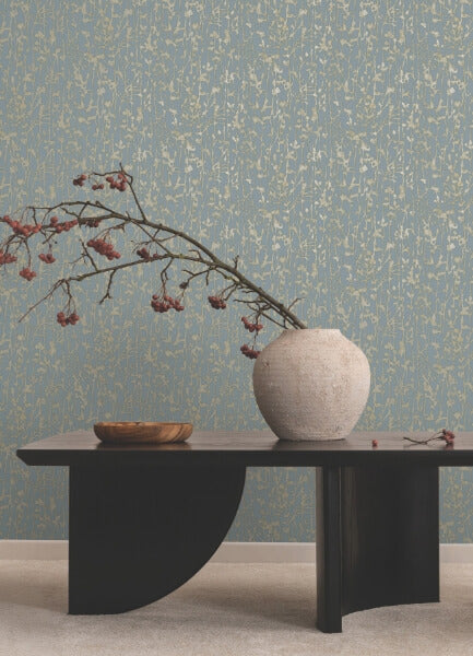 Filigree Light Blue Abstract Wallpaper