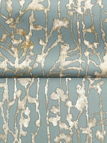 Filigree Light Blue Abstract Wallpaper