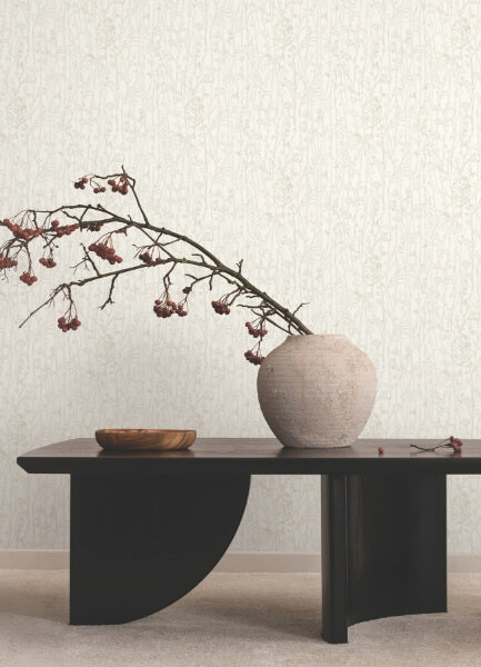 Filigree Pearl Abstract Wallpaper