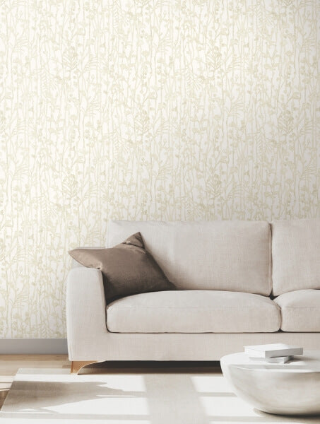 Filigree Beige Abstract Wallpaper