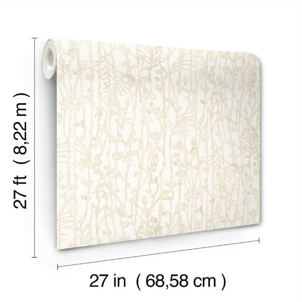 Filigree Beige Abstract Wallpaper