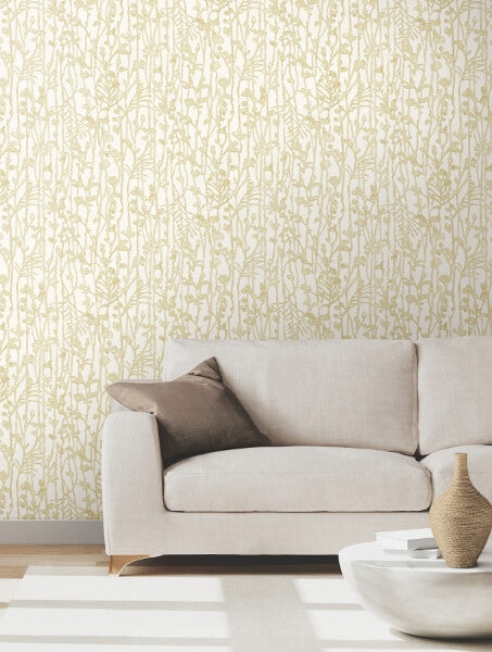 Filigree Gold Abstract Wallpaper
