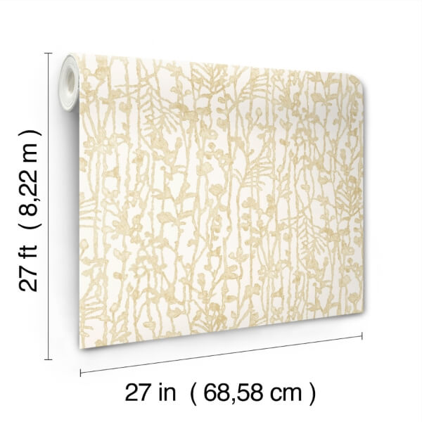 Filigree Gold Abstract Wallpaper