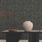 Filigree Navy Abstract Wallpaper