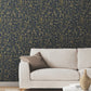 Filigree Navy Abstract Wallpaper