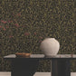 Filigree Black Abstract Wallpaper