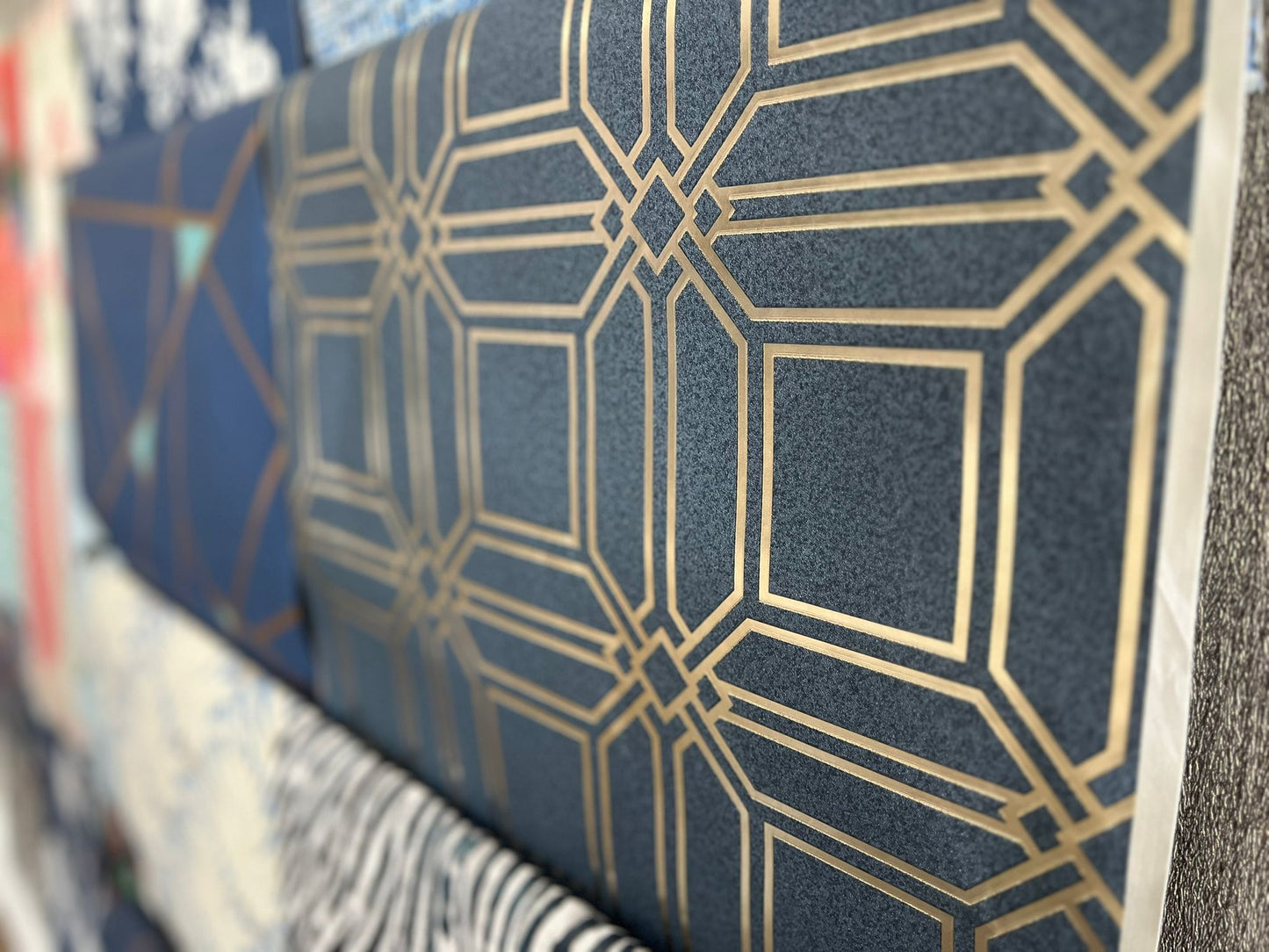 Golden Maze on Azure Wallpaper
