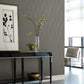 Wavy Stripe Black Metallic Wallpaper