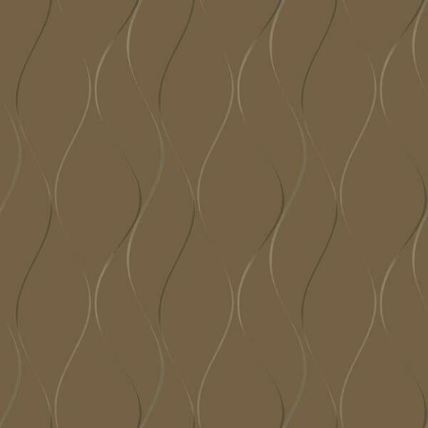 Wavy Stripe Tan Metallic Wallpaper