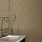 Wavy Stripe Tan Metallic Wallpaper