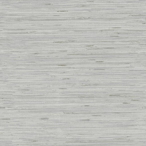 Lustrous Grasscloth Silver Wallpaper