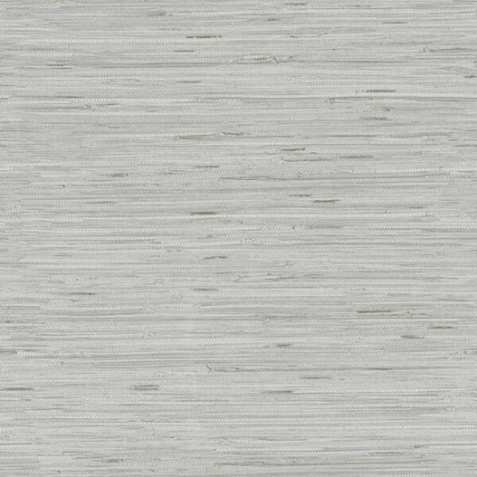 Lustrous Grasscloth Silver Wallpaper