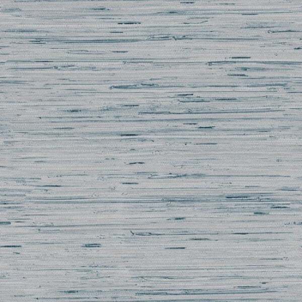 Lustrous Grasscloth Blue & Gold Wallpaper