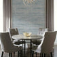 Lustrous Grasscloth Blue & Gold Wallpaper