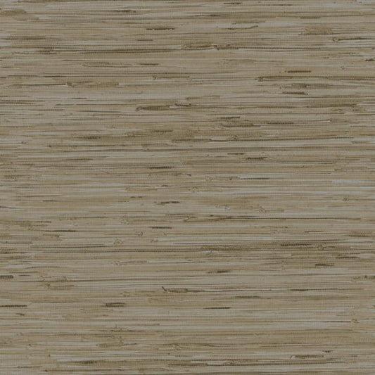 Lustrous Grasscloth Silver & Taupe Wallpaper