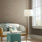 Lustrous Grasscloth Silver & Taupe Wallpaper