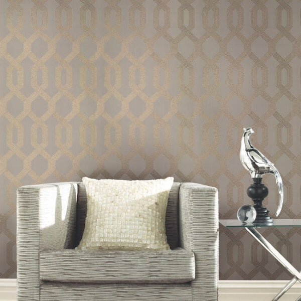 Viva Lounge Gold Metallic Wallpaper