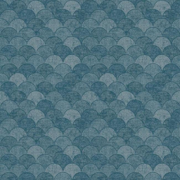 Mermaid Scales Blue Wallpaper