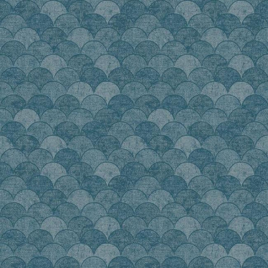 Mermaid Scales Blue Wallpaper
