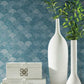 Mermaid Scales Blue Wallpaper