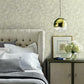 Rainforest Leaves Cream & Grey Wallpaper