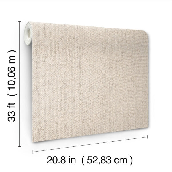 Stretched Hexagons Cream Wallpaper