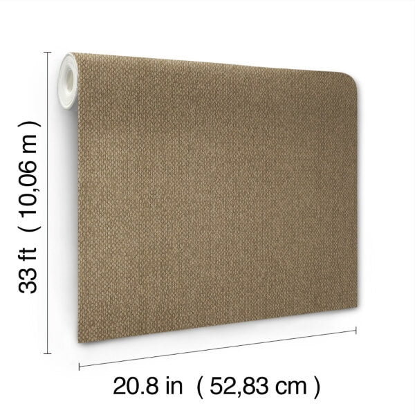 Stretched Hexagons Burnished Copper Wallpaper