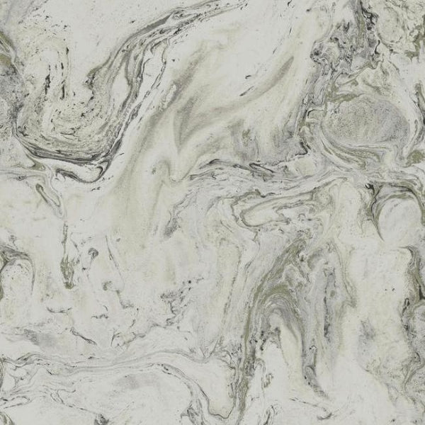 Oil & Marble Grey Metallic Wallpaper