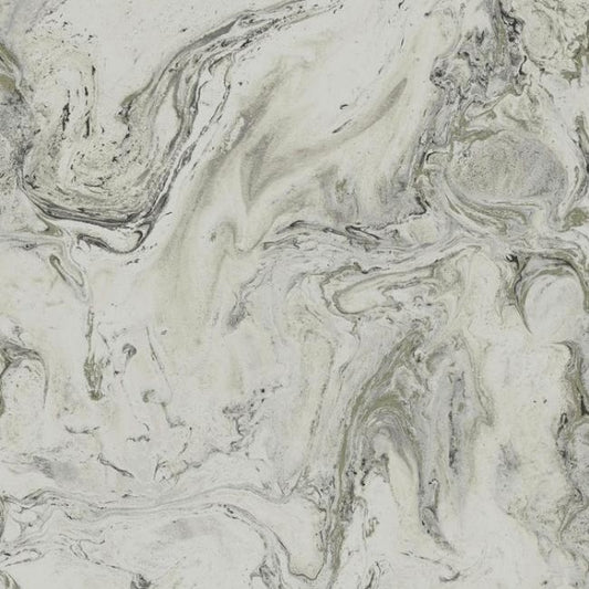 Oil & Marble Grey Metallic Wallpaper