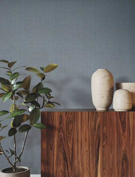Linen Levels Ice Blue Wallpaper