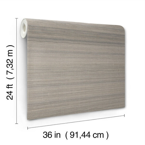 Horizon Abaca Driftwood Wallpaper