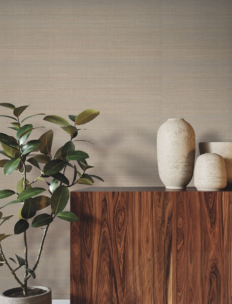 Fine Abaca Almond Wallpaper