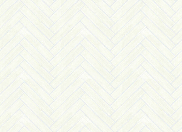 Herringbone Wood Veneer Apple Blossom Wallpaper