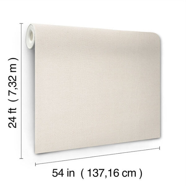 Sundrenched Linen Soft White Wallpaper