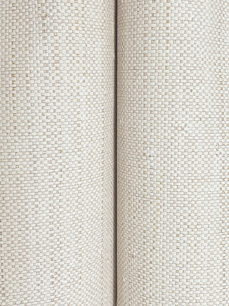 Painted Raffia White / Natural Wallpaper