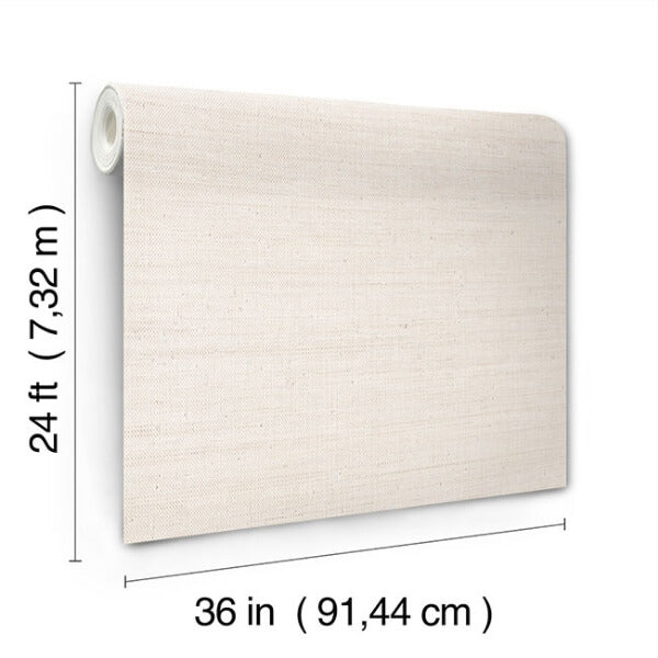 Painted Raffia White / Natural Wallpaper