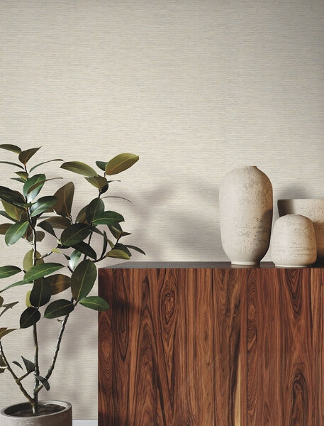 Timeless Paperweave Oyster Pearl Wallpaper
