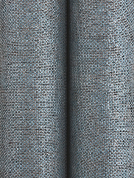 Check Paperweave Brown / Blue Wallpaper
