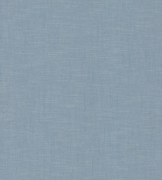 Combed Linen Cornflower Blue Wallpaper
