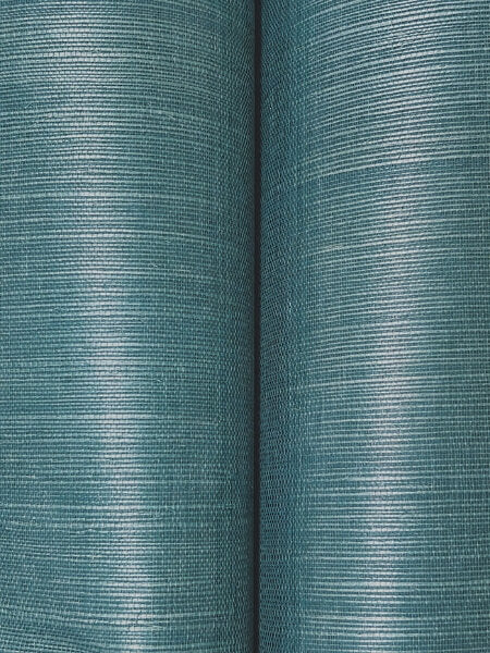 Maguey Sisal Aegean Blue Wallpaper