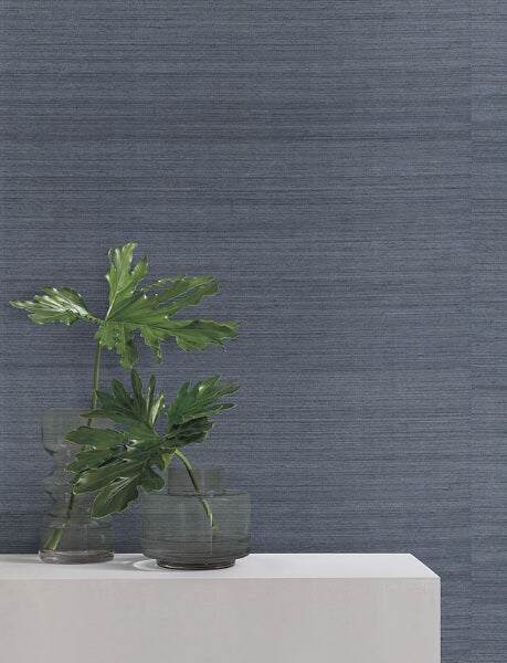Horizon Abaca Indigo Wallpaper