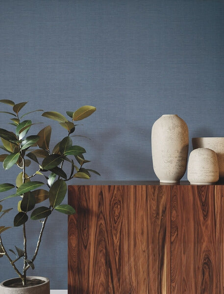 Linen Levels Indigo Wallpaper