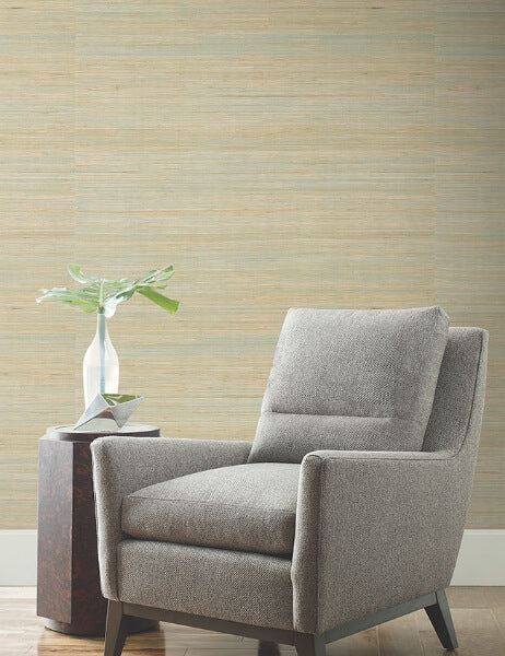 Horizontal Jute Seaglass Wallpaper