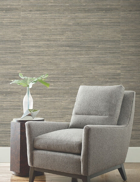 Horizontal Jute Black / Natural Wallpaper