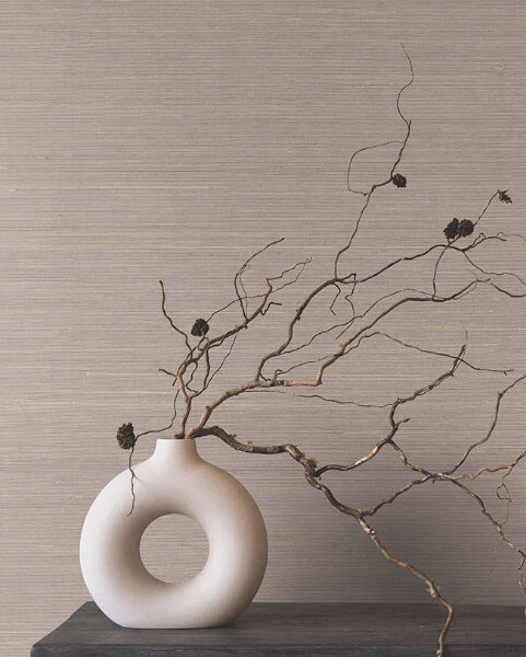 Smooth Abaca Lilac Wallpaper